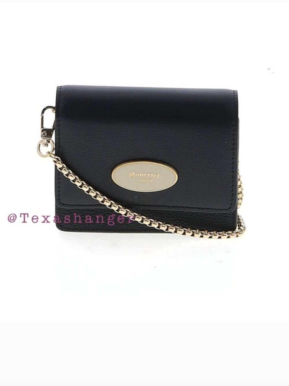 NWT Moncrief London Sloane in Black Crossbody Coin Pouch